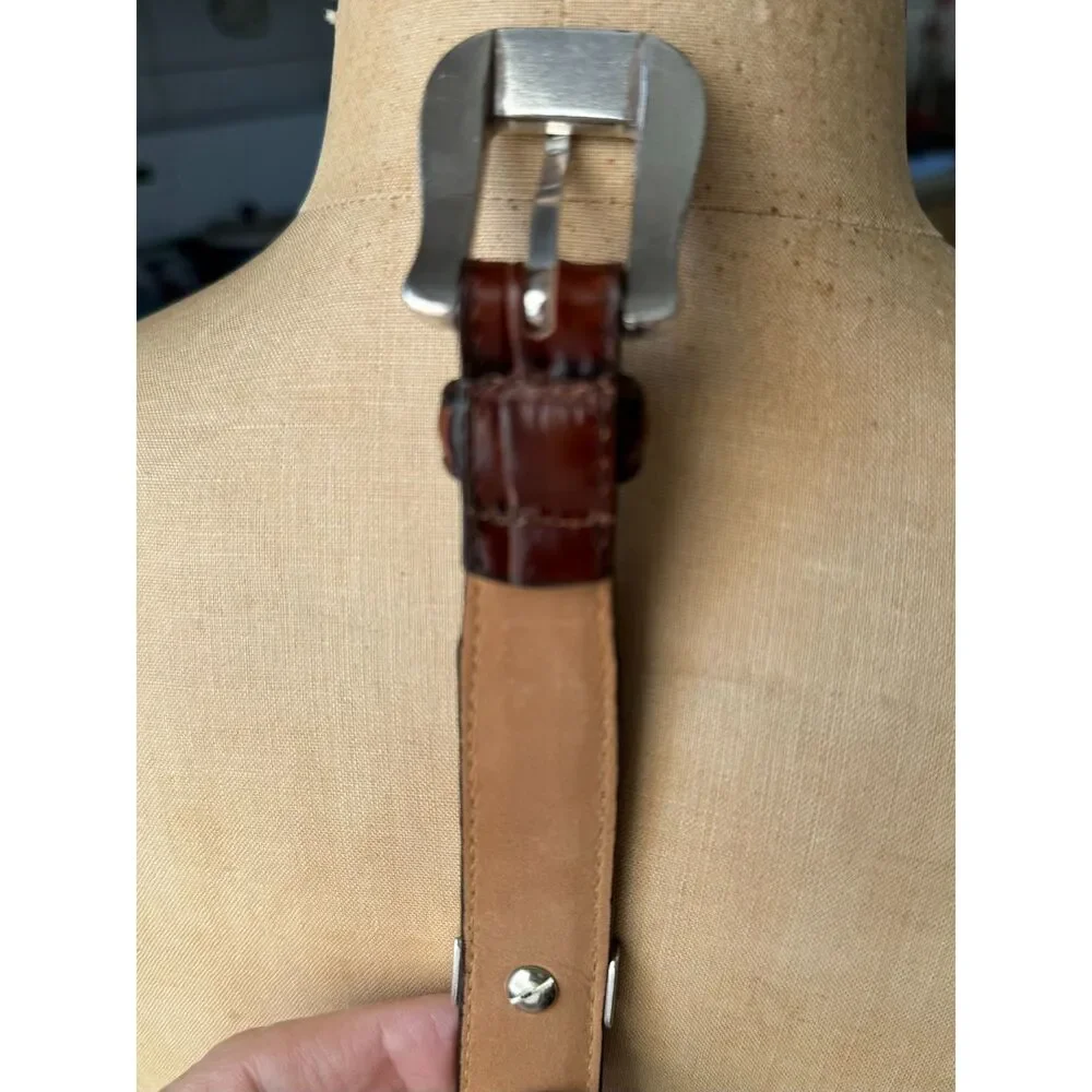 VTG Western Multicolor Leather Belt Size 30